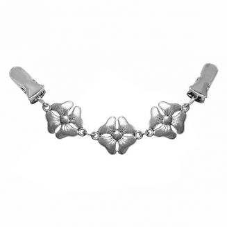 Fako Bijoux® - Vestsluiting - Vestclip - Klavertje Vier Mini - Zilverkleurig