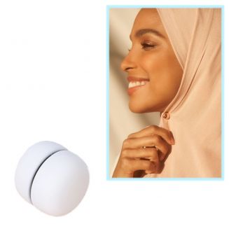 Fako Bijoux® - Magnetische Broche - Hoofddoek Magneet - Sjaal - Hijab - Abaya - 12mm - Mat Wit