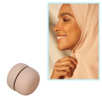 Fako Bijoux® - Magnetische Broche - Hoofddoek Magneet - Sjaal - Hijab - Abaya - 12mm - Mat Beige