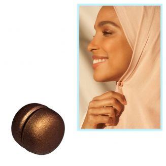 Fako Bijoux® - Magnetische Broche - Hoofddoek Magneet - Sjaal - Hijab - Abaya - 12mm - Mat Bruin