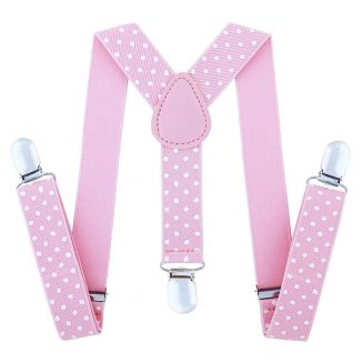 Fako Fashion® - Kinder Bretels - Stippen - 65cm - Roze