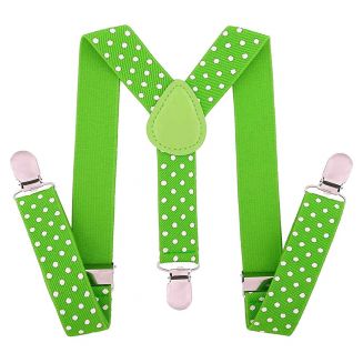 Fako Fashion® - Kinder Bretels - Stippen - 65cm - Groen