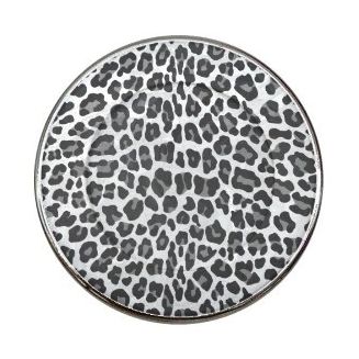 Fako Bijoux - Click Button - Glas - Panter Wit/Grijs