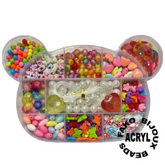 Fako Bijoux - Kralen Set - Acryl - Sieraden Maken - Serie 8 - Beer - 350 Stuks