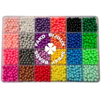 Fako Bijoux - Magic Water Sticky Spray Beads Box - Klevende Waterkralen - Waterparels - Kinderen - 24 Kleuren - 5mm - 3000 Stuks