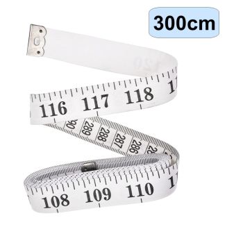 Fako Bijoux - Meetlint 3 Meter - Meetlint Lichaam - Meetband - Klussen Meetlint - Lintmeter - Hobby Meetlint - 300cm - Wit