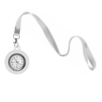 Fako - Verpleegstershorloge Met Keycord - Ketting - 90cm - Wit
