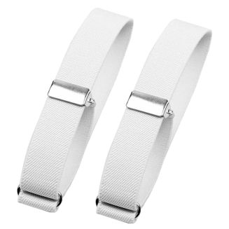 Fako Bijoux - Mouwophouders - Elastisch - Per Paar - 2 Stuks - Wit