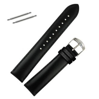 Fako® - Horlogebandje - Echt Leer - Super Soft - 18mm - Zwart