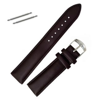 Fako® - Horlogebandje - Echt Leer - Super Soft - 20mm - Donkerbruin