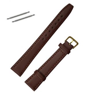 Fako® - Horlogebandje - Echt Leer - Small - 20mm - Bruin