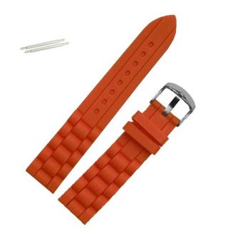 Fako® - Horlogebandje - Siliconen - 20mm - Oranje