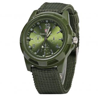 Fako® - Horloge - Army - Groen