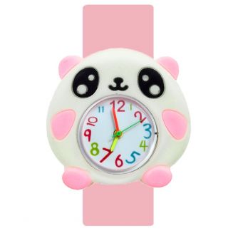 Fako® - Kinderhorloge - Slap On Mini - Panda - Roze