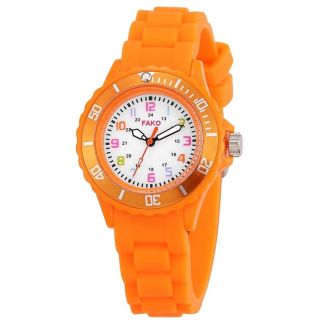 Fako® - Kinderhorloge - Siliconen - Regenboog - Oranje