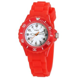Fako® - Kinderhorloge - Siliconen - Classic - Rood