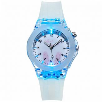 Fako® - Kinderhorloge - Siliconen - Light - Ø 38mm - Love Carrot - Wit