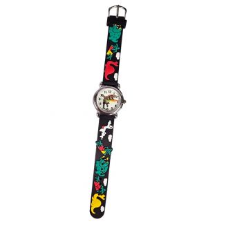Fako® - Kinderhorloge - 3D - Dinosaurus - T-Rex - Zwart