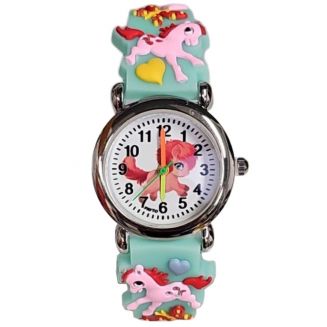 Fako® - Kinderhorloge - 3D - Eenhoorn Mini – Mintgroen