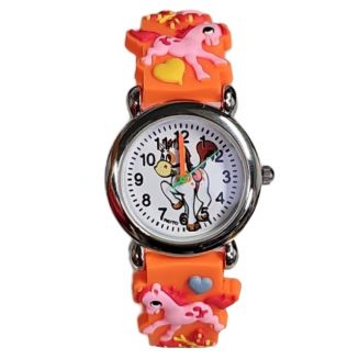 Fako® - Kinderhorloge - 3D - Eenhoorn Jolly – Oranje
