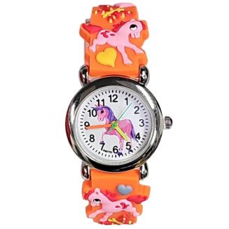 Fako® - Kinderhorloge - 3D - Eenhoorn Sunshine – Oranje