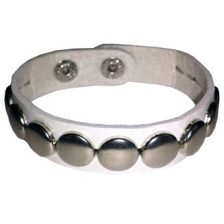Fako Bijoux® - Armband - Studs - Rond - Wit