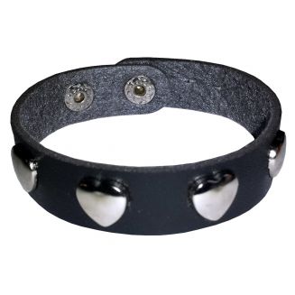 Fako Bijoux® - Armband - Studs - Hart  - Zwart