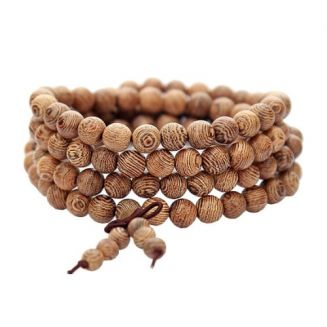 Fako Bijoux® - Buddha Armband - Sandelhout - Natural - 6mm