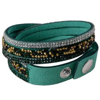 Fako Bijoux® - Wikkelarmband - Deluxe - Donkergroen