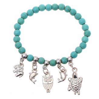 Fako Bijoux® - Armband - Turquoise - Bedels - 6mm