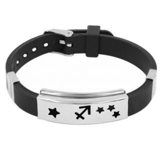 Fako Bijoux® - Armband - RVS Siliconen - Sterrenbeeld - Boogschutter