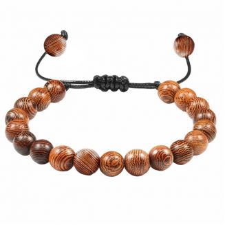 Fako Bijoux® - Armband - Sandelhout - 8mm - Bruin