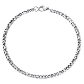 Fako Bijoux® - Schakelarmband Gourmet - Cuban Link - Staal - RVS - 3mm - 18cm - Zilverkleurig