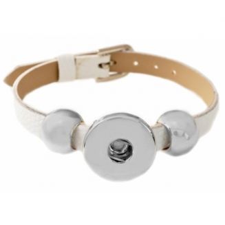 Fako Bijoux® - Armband Voor Click Buttons - Basic - Wit