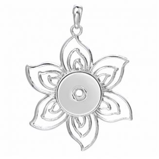 Fako Bijoux® - Kettinghanger Voor Click Buttons - Bloem Ster
