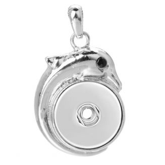 Fako Bijoux® - Kettinghanger Voor Click Buttons - Dolfijn
