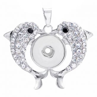 Fako Bijoux® - Kettinghanger Voor Click Buttons - Dolfijnen