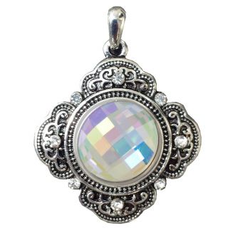Fako Bijoux® - Kettinghanger - Click Buttons - Vierkant + Glas Multi