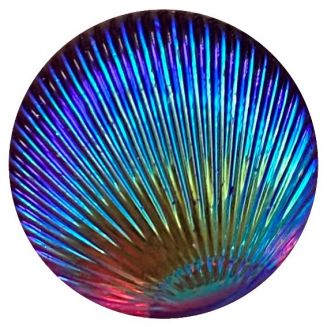 Fako Bijoux® - Click Button - Shiny Schelp - Blauw