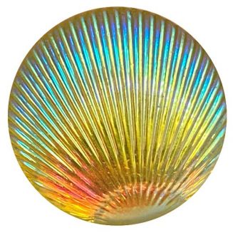 Fako Bijoux® - Click Button - Shiny Schelp - Geel