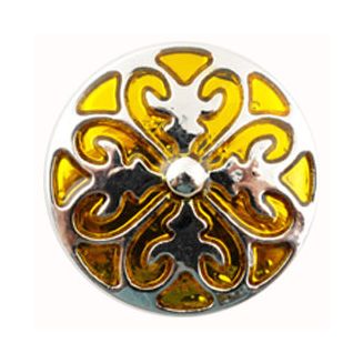 Fako Bijoux® - Click Button - Metaal - Heart Geel