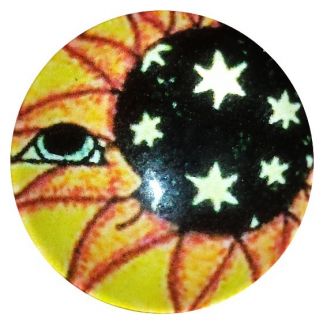 Fako Bijoux® - Click Button - Glas - Maan Sterren