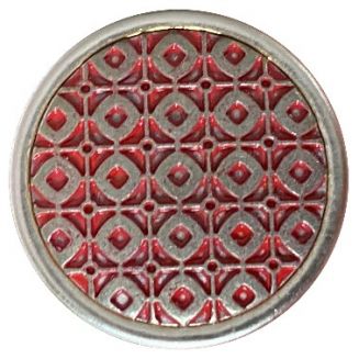 Fako Bijoux® - Click Button - Metaal - Patroon - Rood