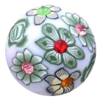 Fako Bijoux® - Click Button - Fimoklei - Bloemetjes Groen