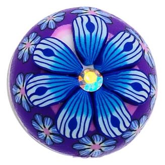 Fako Bijoux® - Click Button - Fimoklei - Bloem Paars