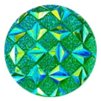 Fako Bijoux® - Click Button - Glitter Ruit - Groen