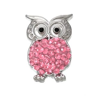 Fako Bijoux® - Click Button - Uiltje Strass - Lichtroze