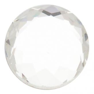 Fako Bijoux® - Click Button - Glas Geslepen - Wit