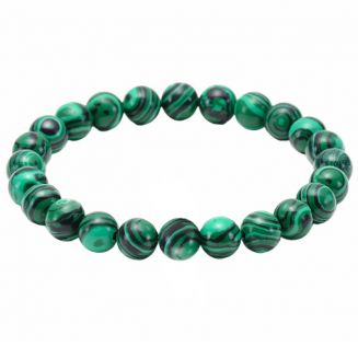 Fako Bijoux® - Natuursteen Kralenarmband - Classic - 8mm - Groene Malachiet