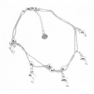 Fako Bijoux® - Enkelbandje - Dolfijntjes